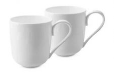Набор кружек 2 шт 350 мл Decor de table Плиссе, фарфор костяной