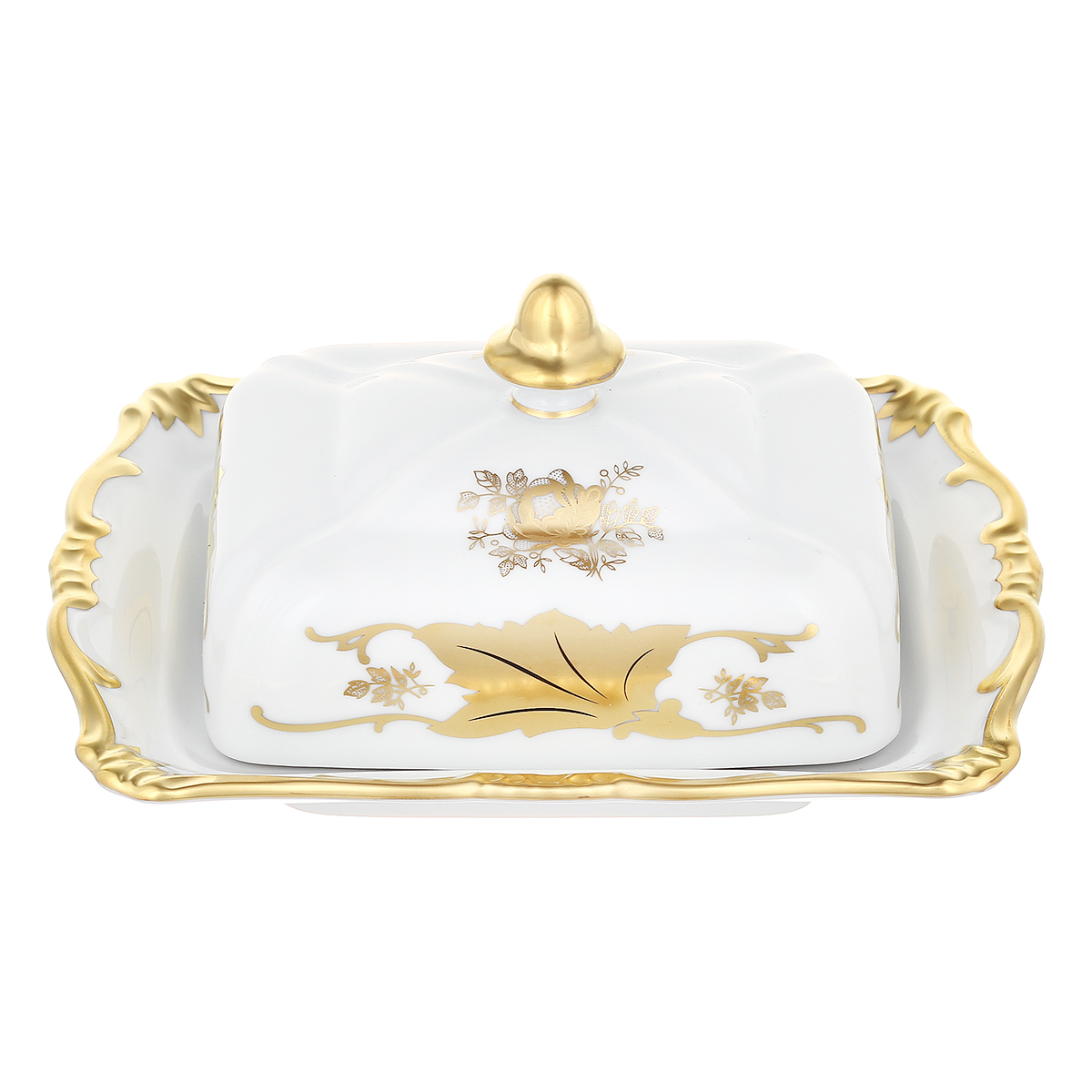 Масленка 19 см, Кленовый лист, фарфор,Weimar Porzellan, Германия Масленка 19 см, Кленовый лист, фарфор,Weimar Porzellan, Германия