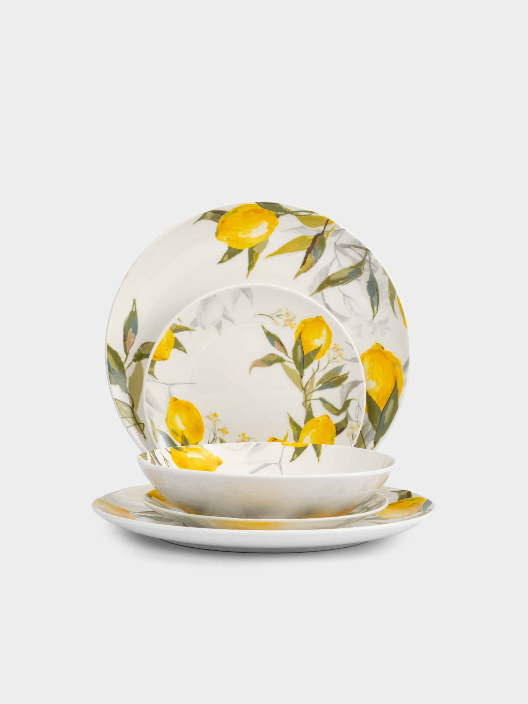 Сервиз обеденный на 6 персон, 18 предм., фарфор, Лимоны, Palermo, Anna Lafarg Сервиз обеденный на 6 персон, 18 предм., фарфор, Лимоны, Palermo, Anna Lafarg