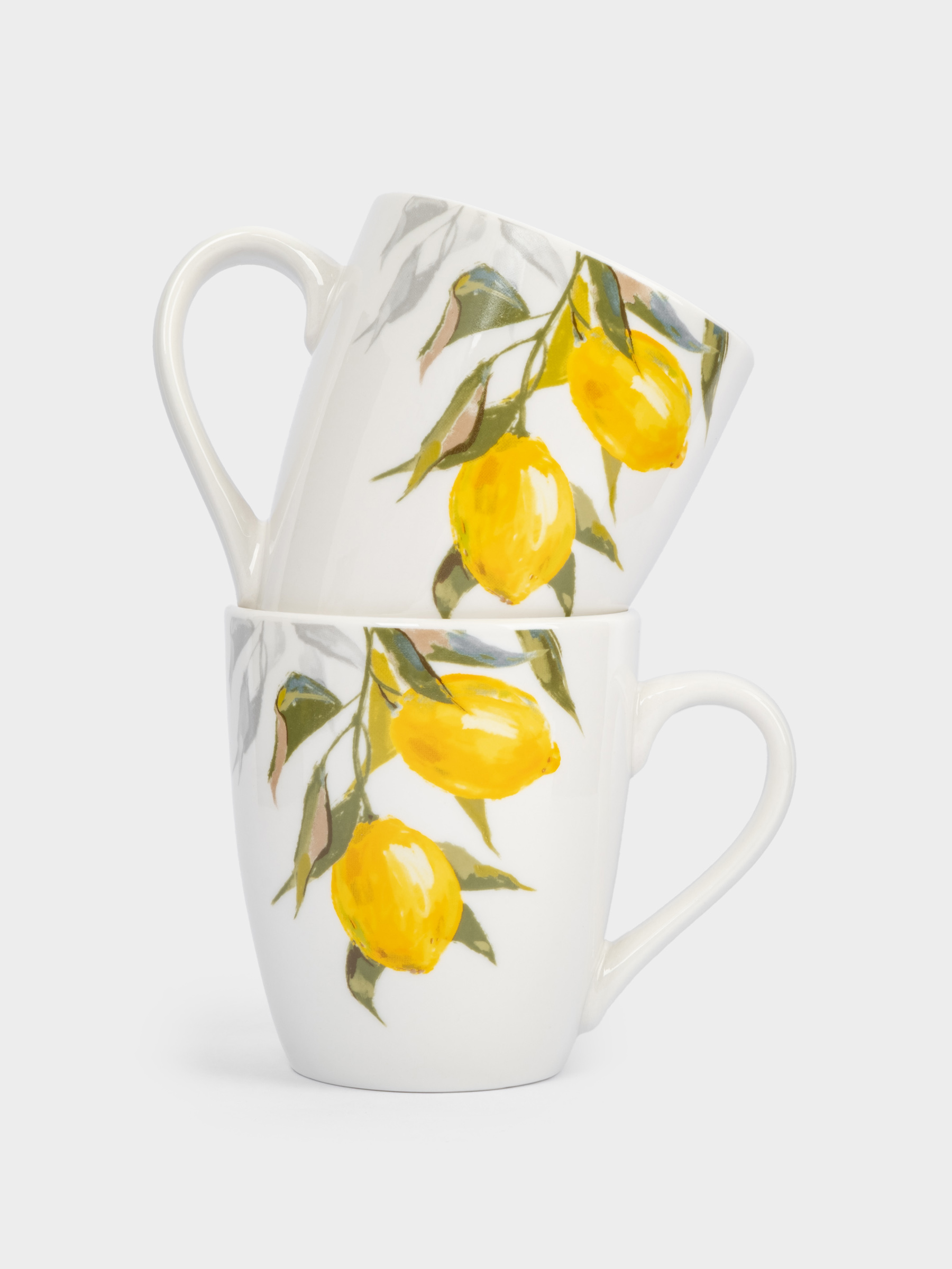 Кружка 350 мл набор 2 шт, фарфор, Лимоны, Palermo, Anna Lafarg Кружка 350 мл набор 2 шт, фарфор, Лимоны, Palermo, Anna Lafarg