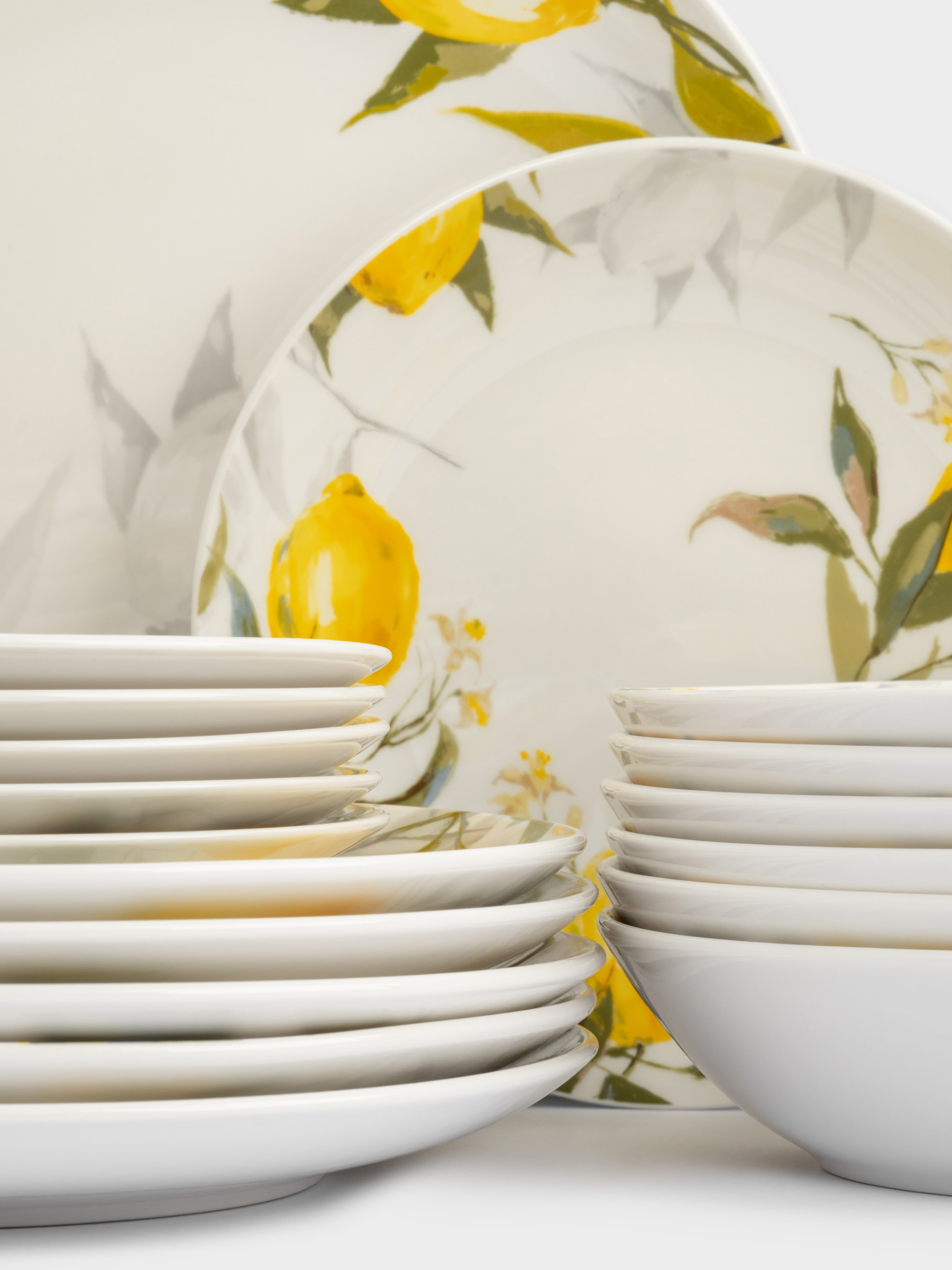 Сервиз обеденный на 6 персон, 18 предм., фарфор, Лимоны, Palermo, Anna Lafarg Сервиз обеденный на 6 персон, 18 предм., фарфор, Лимоны, Palermo, Anna Lafarg