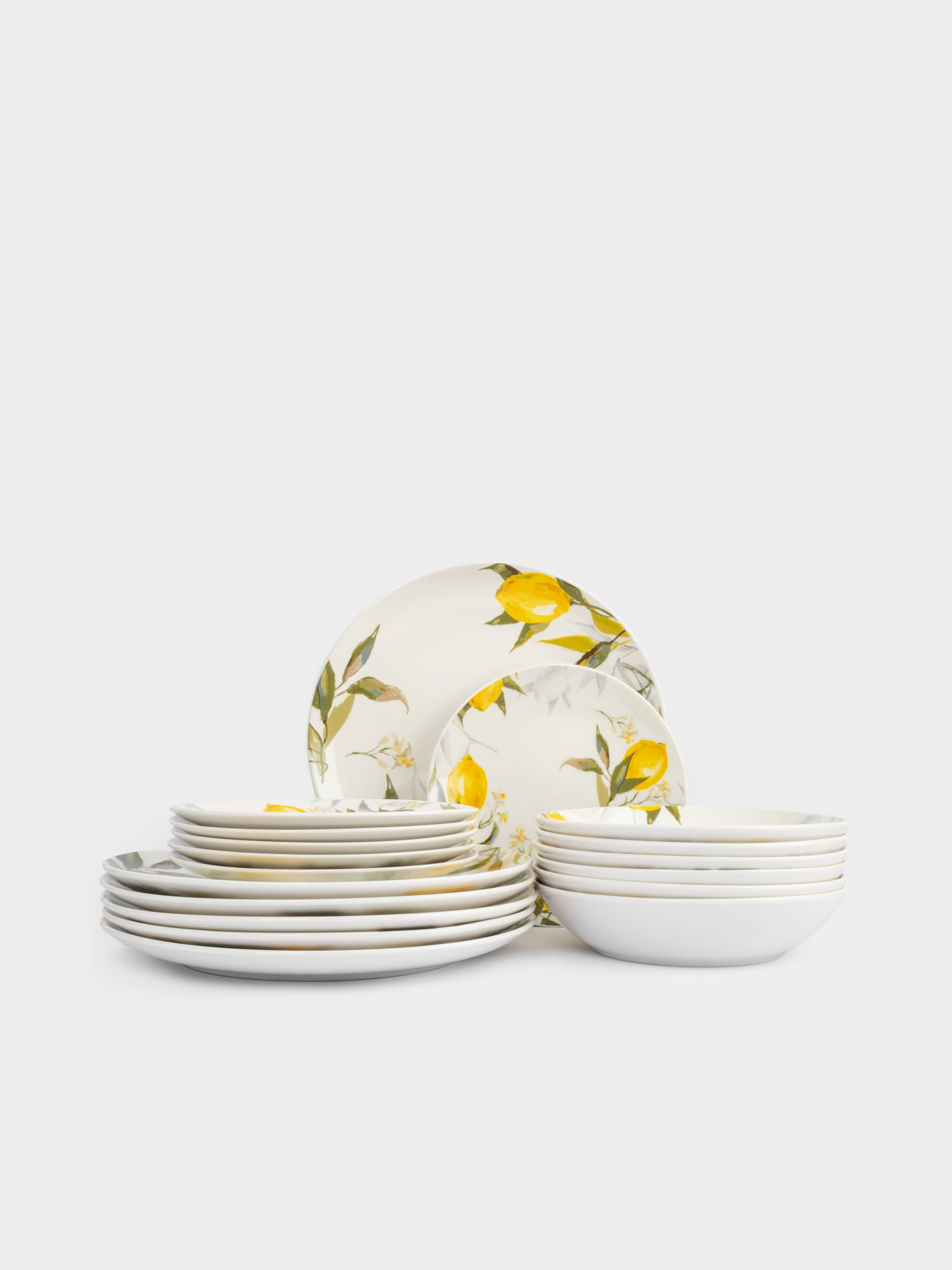 Сервиз обеденный на 6 персон, 18 предм., фарфор, Лимоны, Palermo, Anna Lafarg Сервиз обеденный на 6 персон, 18 предм., фарфор, Лимоны, Palermo, Anna Lafarg