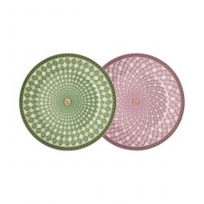 Набор десертных тарелок Rosenthal Swarovski Сигнум 18 см, 2 шт, зеленый, розовый, Германия