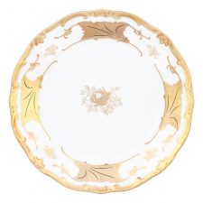Набор пирожковых тарелок 15 см на 6 персон, Кленовый лист, фарфор,Weimar Porzellan, Германия