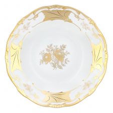 Набор суповых тарелок 24 см на 6 персон, Кленовый лист, фарфор,Weimar Porzellan, Германия