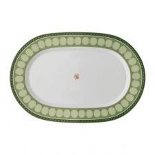 Блюдо овальное 25 см Rosenthal Swarovski Сигнум, зеленый, Германия