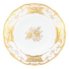 Набор обеденных тарелок 24 см на 6 персон, Кленовый лист, фарфор,Weimar Porzellan, Германия