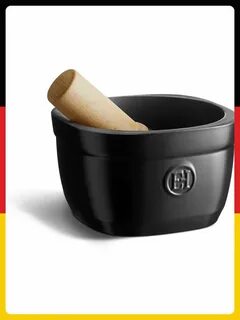 Ступка с пестиком 0,95 л, черный, Emile Henry, Франция Ступка с пестиком 0,95 л, черный, Emile Henry, Франция