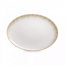 Блюдо овальное Narumi Сверкающее Золото 38 см, фарфор костяной