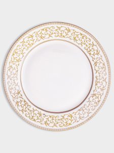 Тарелка обеденная 27 см фарфор, с золотистым орнаментом, Golden, Pozzi Milano