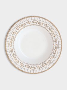 Тарелка суповая 21,5 см фарфор, с золотистым орнаментом, Golden, Pozzi Milano