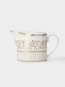 Молочник 250 мл, фарфор белый, с золотистым орнаментом Golden, Pozzi Milano