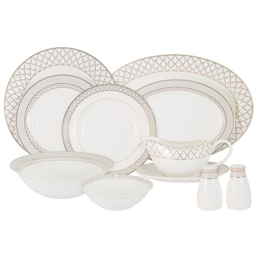Сервиз обеденный Винздор (золото) Anna Lafarg Emily 27 предмет 6 персон, фарфор Сервиз обеденный Винздор (золото) Anna Lafarg Emily 27 предмет 6 персон, фарфор