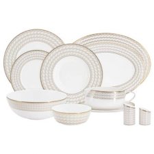 Сервиз обеденный Алькасар 6 персон 27 предметов Anna Lafarg Emily, костяной фарфор