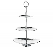 Блюдо трехьярусное  Edzard Гульф Н49 см, овальное, посеребрение