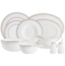 Сервиз обеденный Аррис Anna Lafarg Emily 27 предмет 6 персон, костяной фарфор