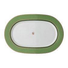 Блюдо овальное 36 см Rosenthal Swarovski Сигнум, зеленый, Германия