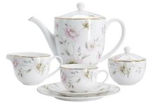 Чайный набор Розовый танец Anna Lafarg Emily 19 предметов 6 персон, фарфор