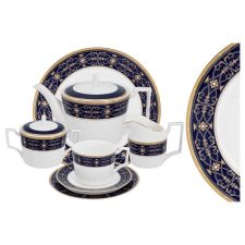 Сервиз чайный Офелия (Кобальт) Anna Lafarg Emily 40 предмет 12 персон, фарфор