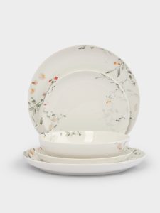 Сервиз обеденный на 6 персон, 19 пр, фарфор, Цветы и Листья, Primrose, Anna Lafarg