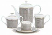 Сервиз чайный Мокко Anna Lafarg Emily 21 предмет 6 персон, фарфор