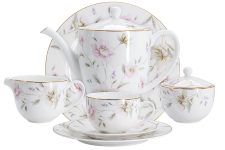 Сервиз чайный Розовый танец Anna Lafarg Emily 40 предмет 12 персон, фарфор