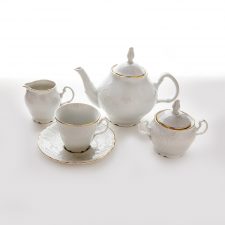 Сервиз чайный 240 мл на 6 персон 15 пред., Бернадот белый, Чехия