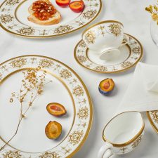 Сервиз столовый Narumi Золотая тиара на 6 персон, 26 предметов, фарфор, Япония