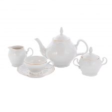 Сервиз чайный 205 мл на 6 персон 15 пред., Бернадот белый, Чехия