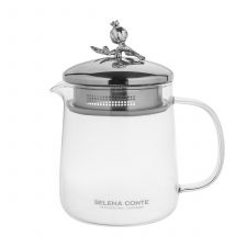 Чайник заварочный 1200 мл Grazia, серебрянный, Selena, Италия