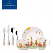 Детский набор 3 предмета Hungry as a Bear, зеленый, фарфор, V@B, Германия