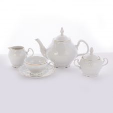 Сервиз чайный 205 мл на 6 персон 15 пред., Бернадот белый, Чехия