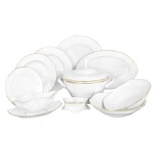 Сервиз столовый на 6 персон  25 пред., Бернадот белый, Чехия