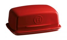 Масленка 16,5х11,5 см Emile Henry, цвет гранат, керамика, Франция