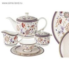 Сервиз чайный Королева Анна, Anna Lafarg Emily на 6 персон 21 предмет, фарфор