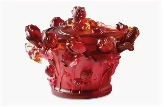 Конфетница Decor de Table Pate de Verre Cristal Ирисы 17 см, хрустальное тесто, янтарно-красная, п/к Конфетница Decor de Table Pate de Verre Cristal Ирисы 17 см, хрустальное тесто, янтарно-красная, п/к