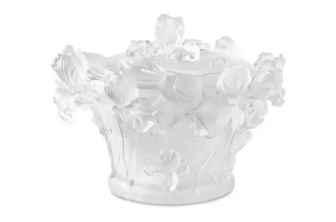 Конфетница Decor de Table Pate de Verre Cristal Ирисы 17 см, хрустальное тесто, белая, п/к Конфетница Decor de Table Pate de Verre Cristal Ирисы 17 см, хрустальное тесто, белая, п/к