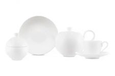 Сервиз чайный Плиссе Decor de Table на 6 персон, 20 предметов, фарфор костяной, п/к