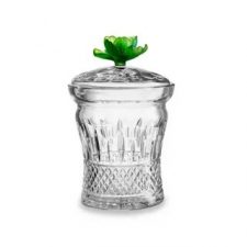 Банка для печенья Decor de Table Париж Камелия 21,5х15 см, хрусталь, цветок зеленый