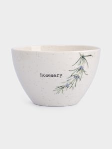 Салатник 14х8 см, 730 мл, фарфор, белый, в крапинку, Розмарин, Herbarium, Anna Lafarg