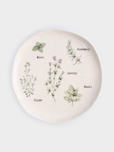 Тарелка обеденная 26 см, фарфор, белый, в крапинку, Приправы, Herbarium, Anna Lafarg