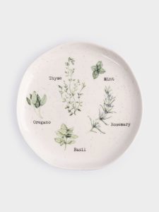 Тарелка закусочная 19 см, фарфор, белый, в крапинку, Приправы, Herbarium, Anna Lafarg