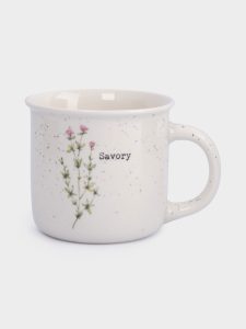 Кружка 370 мл, фарфор, белый, в крапинку, Чабер, Herbarium, Anna Lafarg