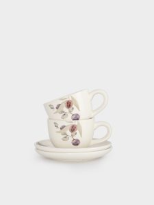 Набор чайных пар 220 мл 2 шт, керамика, Сливы, Plum Orchard, Anna Lafarg