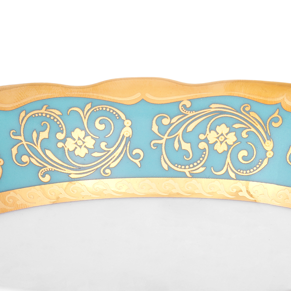 Набор салатник/суповая тарелка 20 см 6 шт Золотая бирюза, фарфор, Германия Набор салатник/суповая тарелка 20 см 6 шт Золотая бирюза, фарфор, Германия