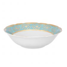 Набор салатник/суповая тарелка 20 см 6 шт Золотая бирюза, фарфор, Германия