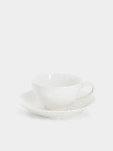 Чайная пара 200 мл, фарфор, белый, White Basics, Maxwell Williams