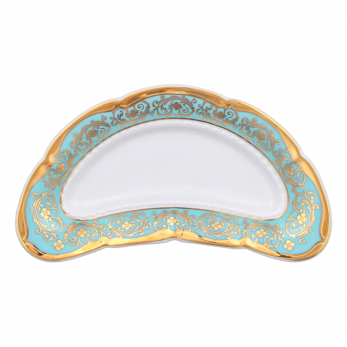 Блюдо для лимона 18 см Золотая бирюза, фарфор, Германия Блюдо для лимона 18 см Золотая бирюза, фарфор, Германия