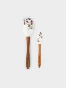 Лопатка-шпатель, 2 шт, силикон/дерево, Сливы, Plum Orchard, Anna Lafarg
