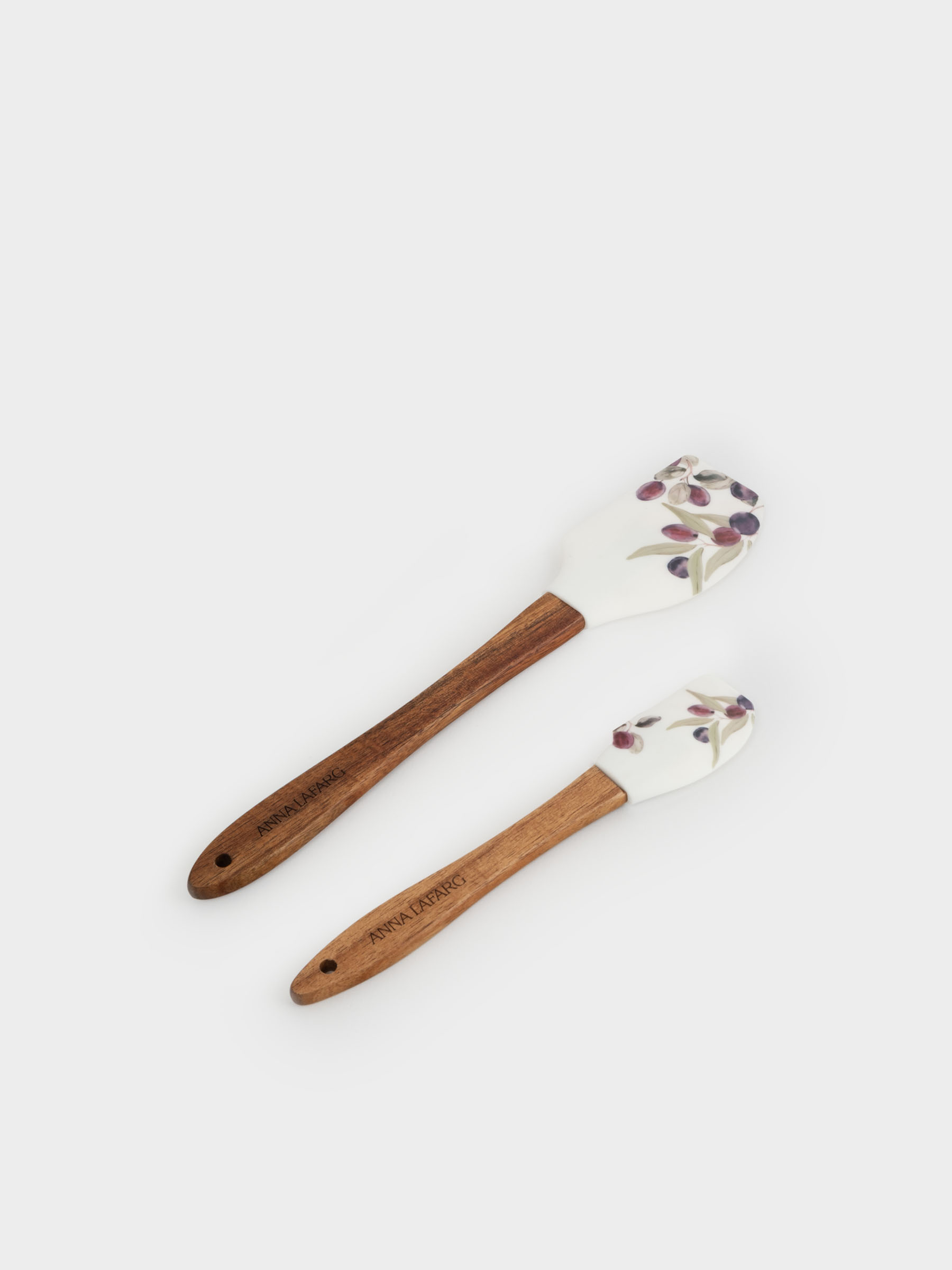 Лопатка-шпатель, 2 шт, силикон/дерево, Сливы, Plum Orchard, Anna Lafarg Лопатка-шпатель, 2 шт, силикон/дерево, Сливы, Plum Orchard, Anna Lafarg